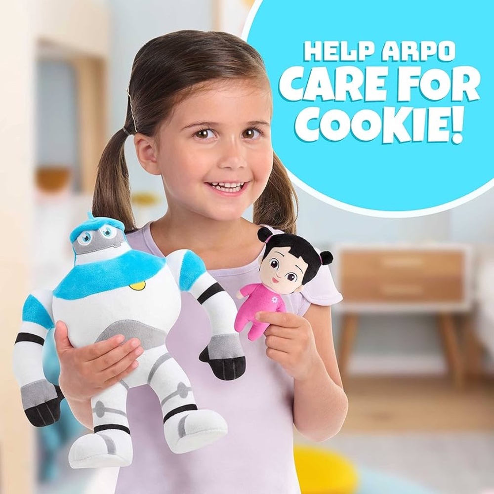 ARPO Robot Babysitter Care for Cookie – Lights and Sounds Interactive Plush Set